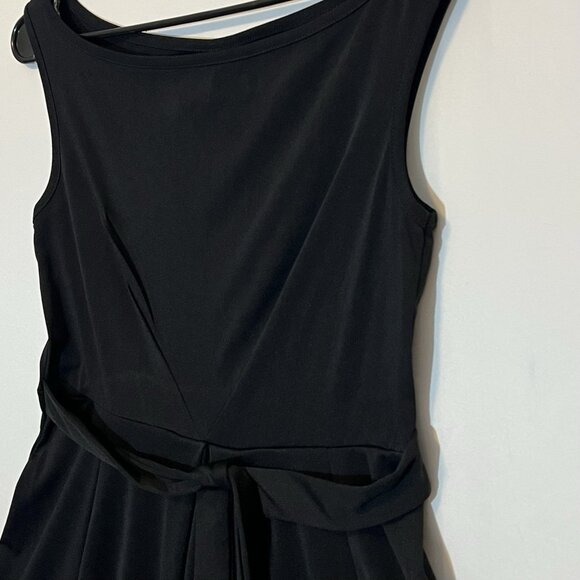 Angvns Women Knee Casual Dress Size Small Black Sleeveless Stretch Fit Flare New - Picture 11 of 13